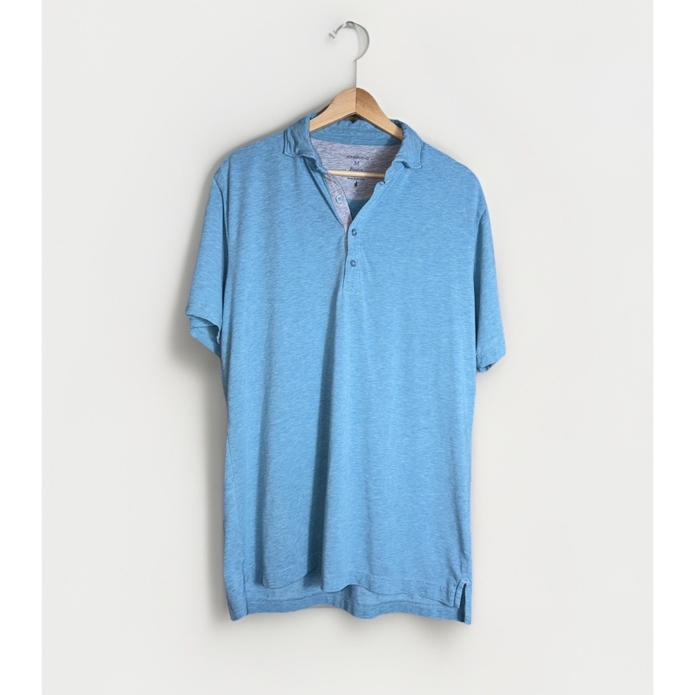 Johnnie-O Linxter Lightweight Short Sleeve Polo Shirt Size Medium Blue